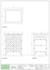 Trellis Side Table - Double Shelves